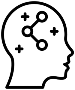 Icône d’un cerveau humain avec une clarté mentale.